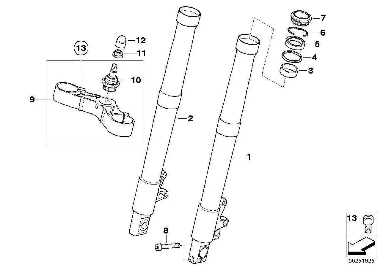 BMW Gleitrohr rechts K26 K27 31428520790 - Bildposition 02