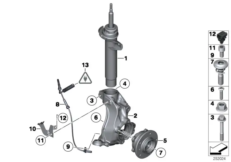 BMW Radnabe mit Lager vorne E84 31206877562