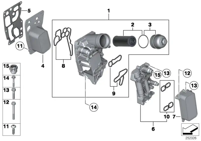 BMW Wärmetauscher E70 E71 F01 F02 F10 F11 F15 F16 11428515157