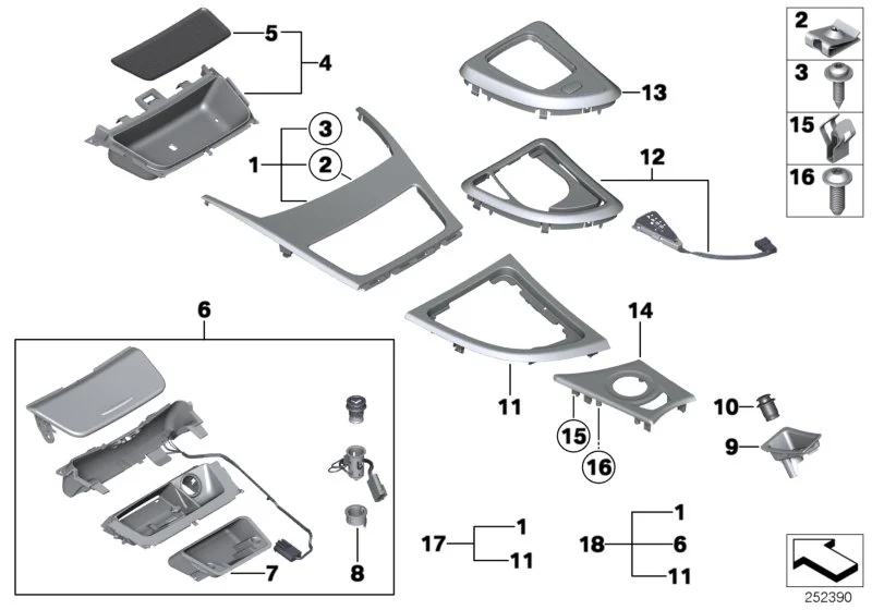 BMW Einlegematte Ablageschale E81 E82 E87 E88 51167154854