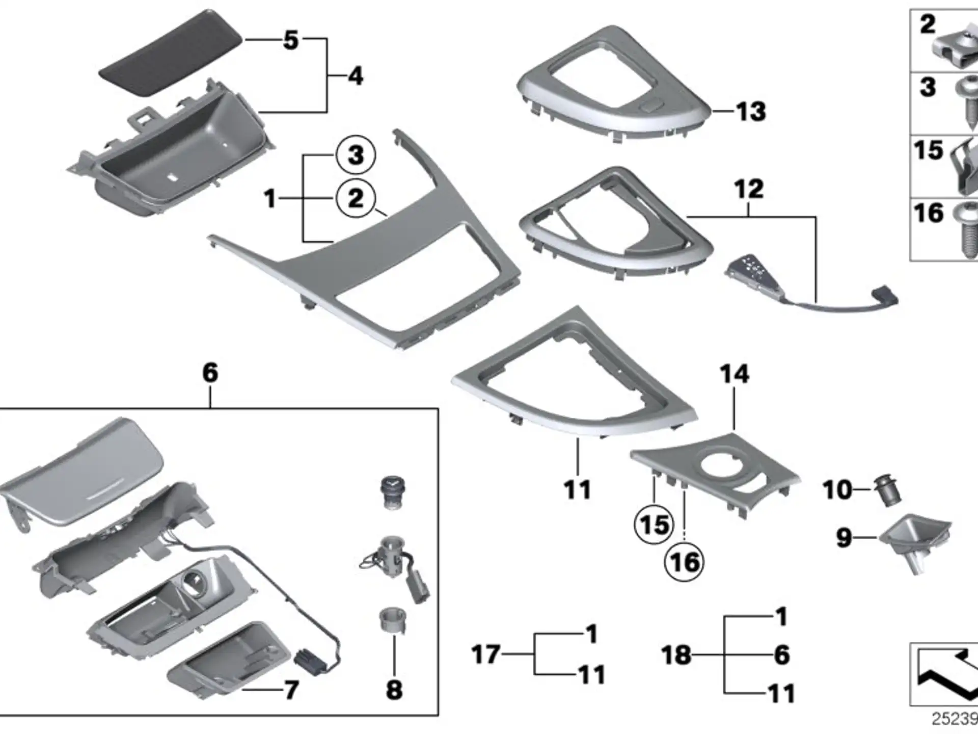 BMW Einlegematte Ablageschale E81 E82 E87 E88 51167154854