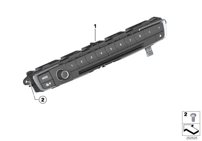 BMW Bedieneinheit Audio FBM CD chrom F20 F21 F22 F23 F30 F31 F32