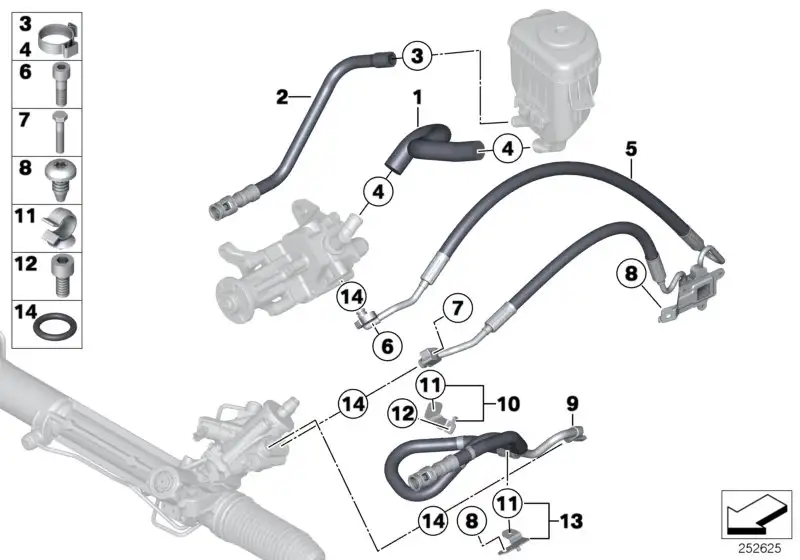 BMW Rücklaufleitung F01 F02 F06 F07 F10 F11 F12 F13 32416781834 -