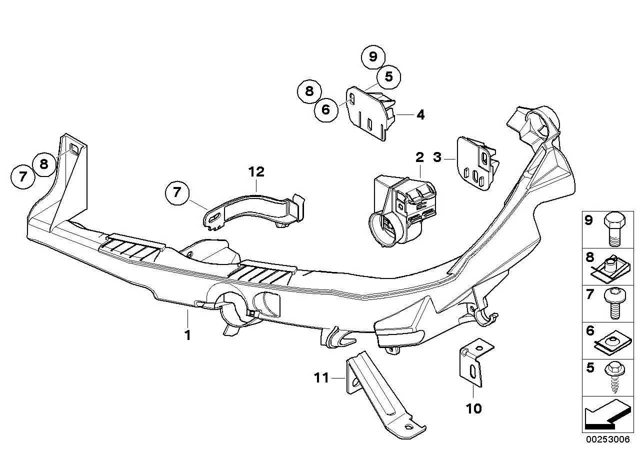 BMW Halter Scheinwerfer links E90 E92 E93 51117192545 - 3er
