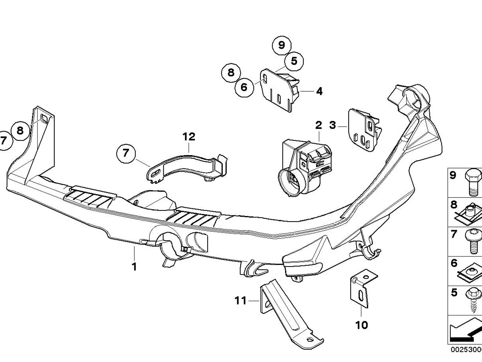 BMW Halter Scheinwerferarm links E90 E91 51647136827