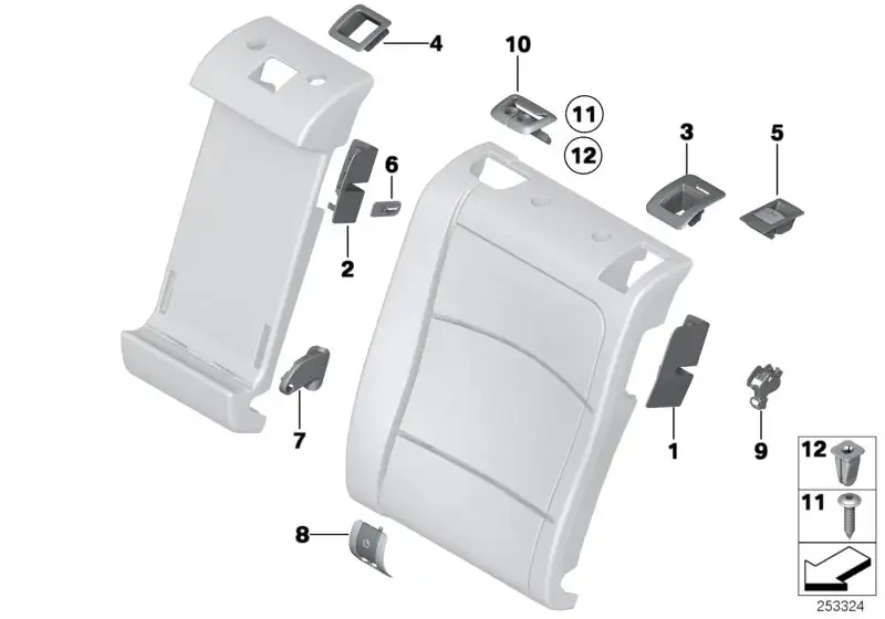 BMW Abdeckung Schloss links F11 52207269757