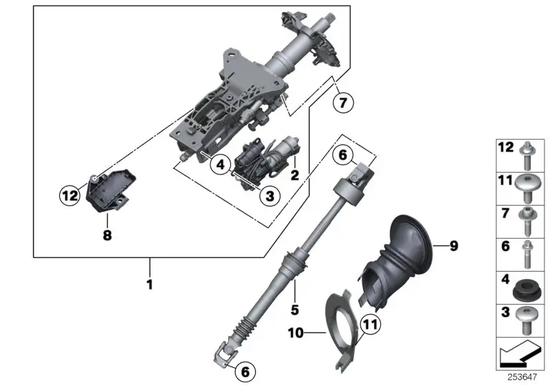 BMW Lenksäulenverriegelung E60 E61 E63 E64 32306786922 - 5er, 6er