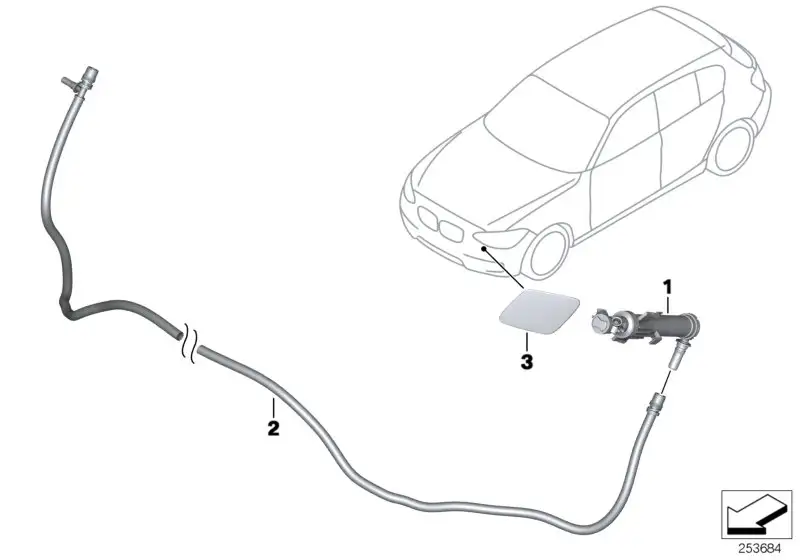BMW Teleskopdüse rechts F20 F21 61677430898