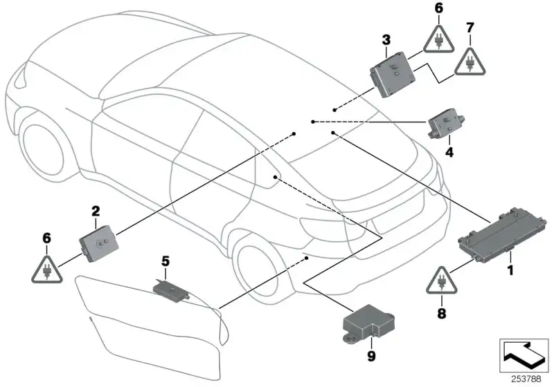 BMW TV-Antenne Stossfänger E71 E72 65209114658 - E72, X6 E71 SAC