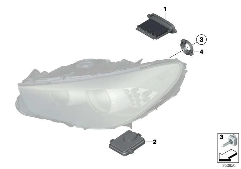 BMW Scheinwerfertreibermodul AHL-Xenon-Licht F07 F10 F11 63117316217