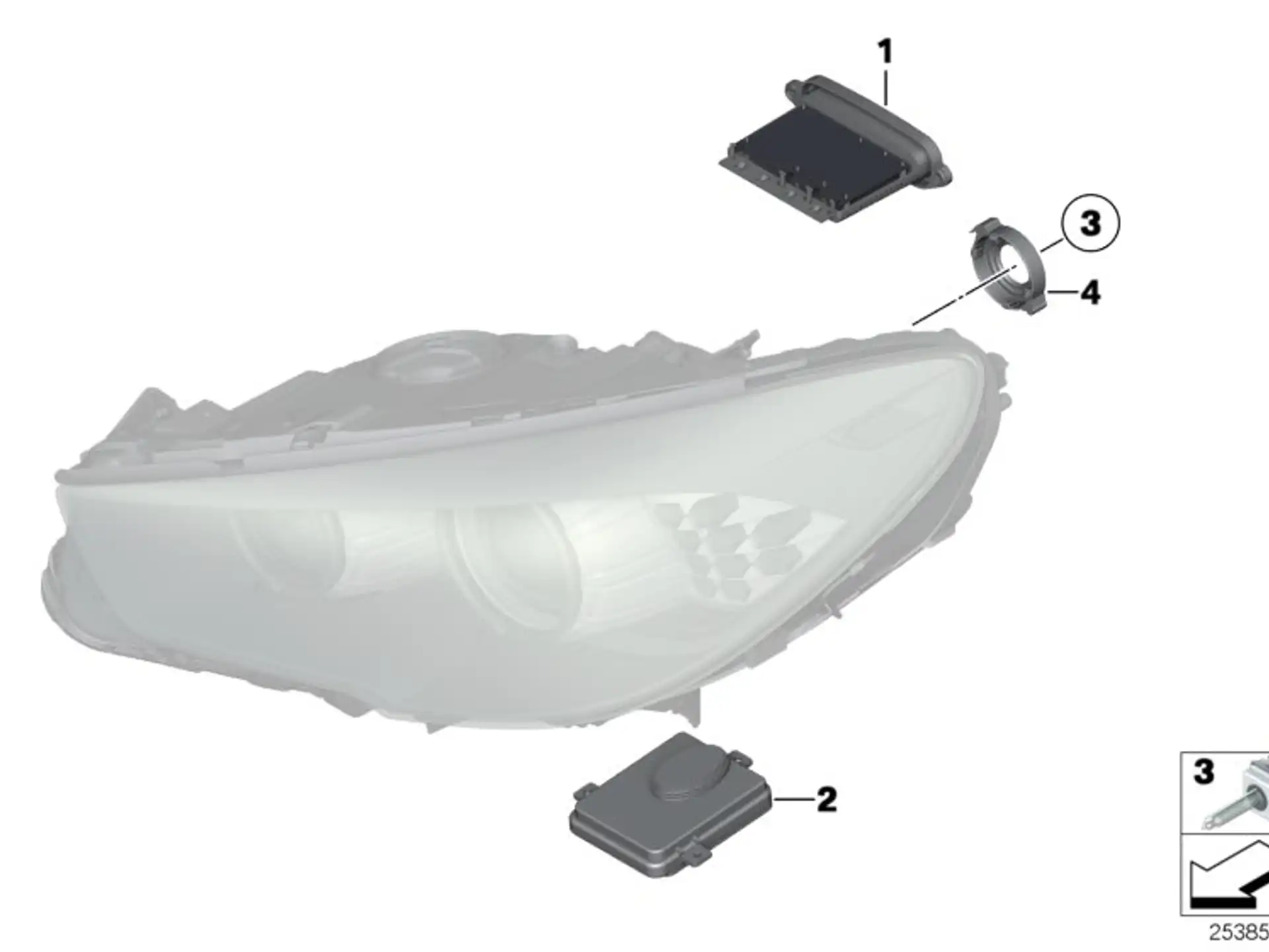 BMW Scheinwerfertreibermodul AHL-Xenon-Licht F07 F10 F11 63117316217