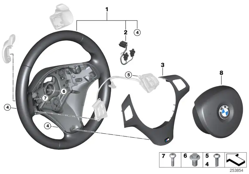BMW M Sportlenkrad Airbag Leder Steptronic E81 E82 E84 E87 E88 E9