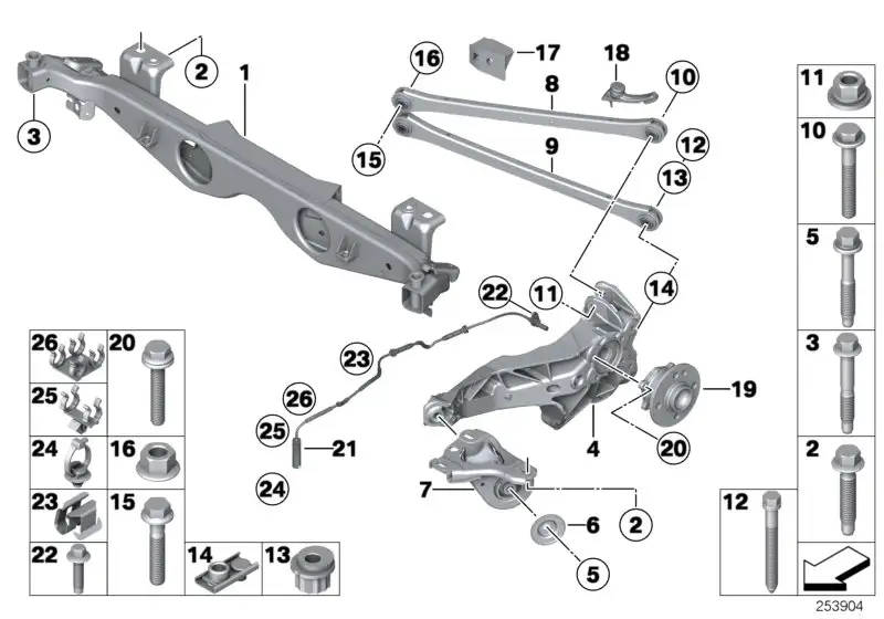 BMW Schraube selbstschneidend E70 E71 E82 E88 E90 E91 E92 E93 F01