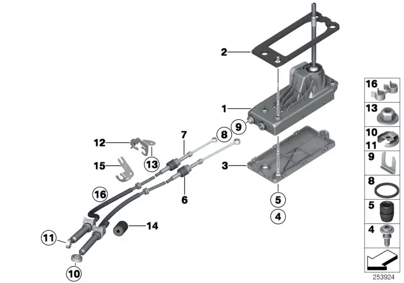 BMW Schaltseilzug Schaltwelle / Massedämpfer R55 R56 R57 R58 R59