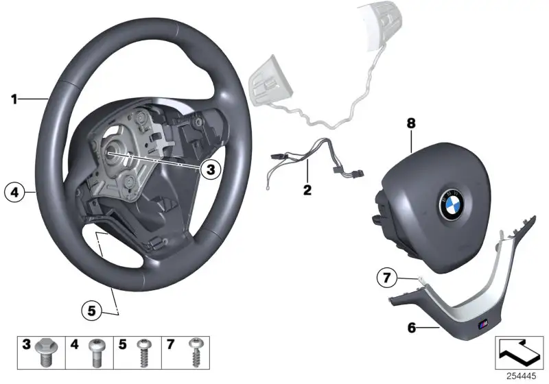 BMW M Sportlenkrad Leder 32307845805 - X3 F25, X4 F26