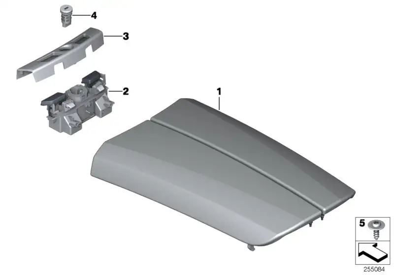 BMW Armauflage Leder vorn Mitte F07 51169198903 - 5er F07