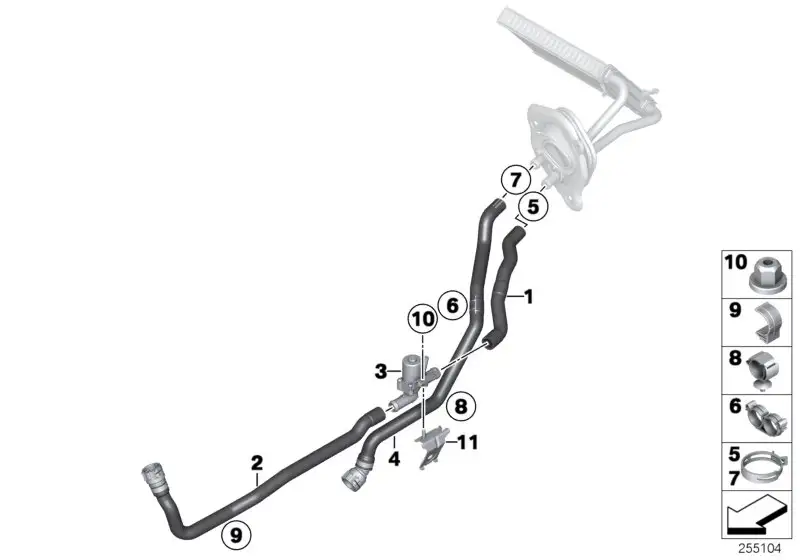 BMW Schlauchhalter F20 F21 F22 F23 F30 F31 F32 F33 F34 F36 F80 F8