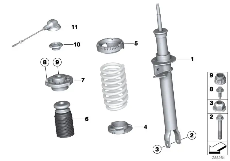 BMW Zusatzdämpfer vorn F06 F10 F12 F13 31337847472