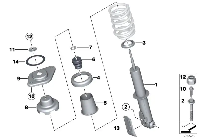 BMW Stützlager links R60 R61 33509807871 - MINI R60, MINI R61