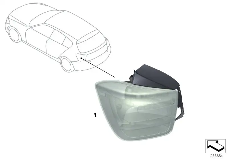 BMW Heckleuchte links F20 F21 63217241543