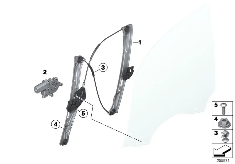 BMW Fensterheber ohne Motor vorne links F30 F31 F80 51337281885