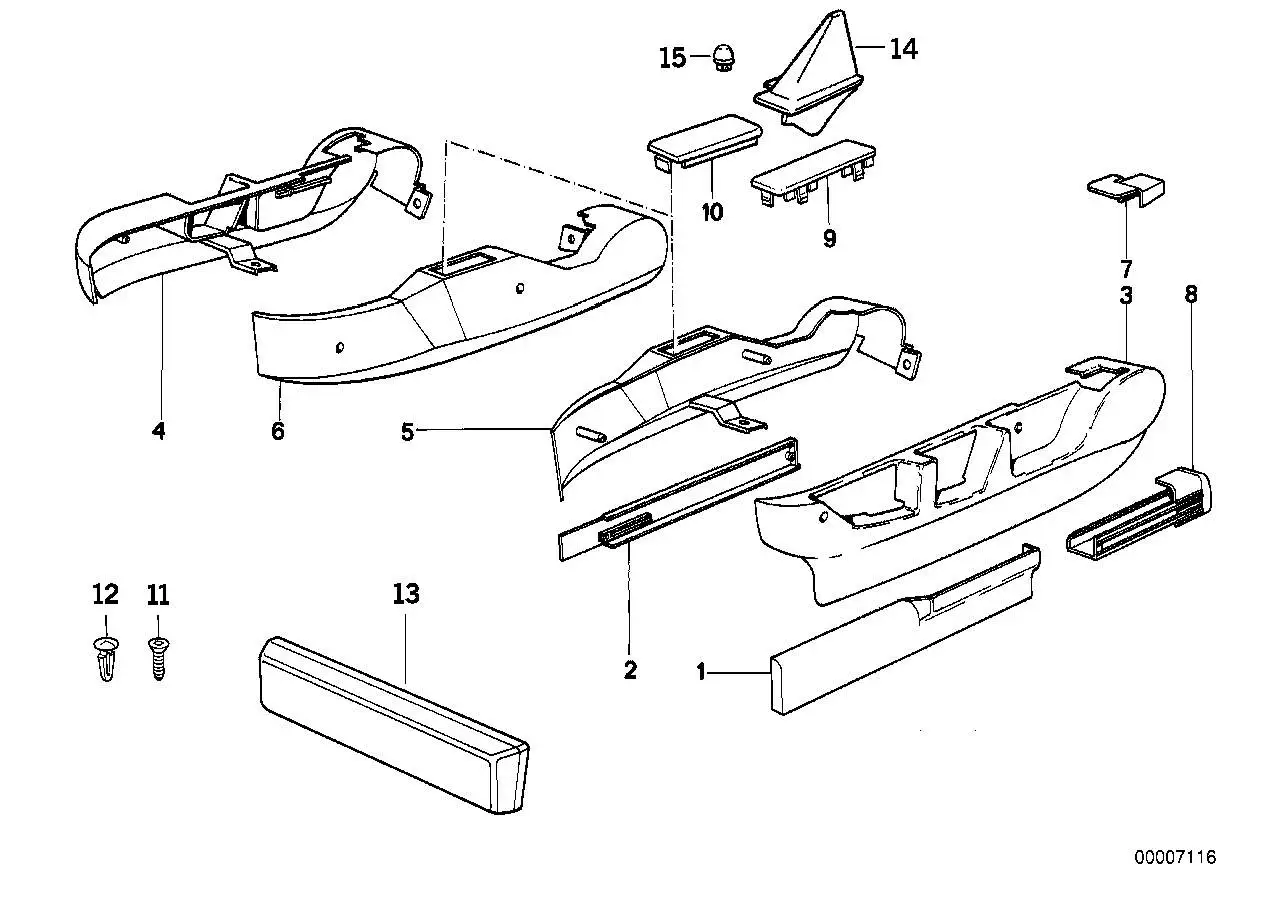 BMW Blende rechts 52108140352 - Bildposition 08