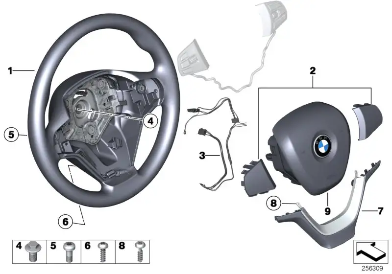 BMW Abdeckung Lenkrad F25 F26 32306879179