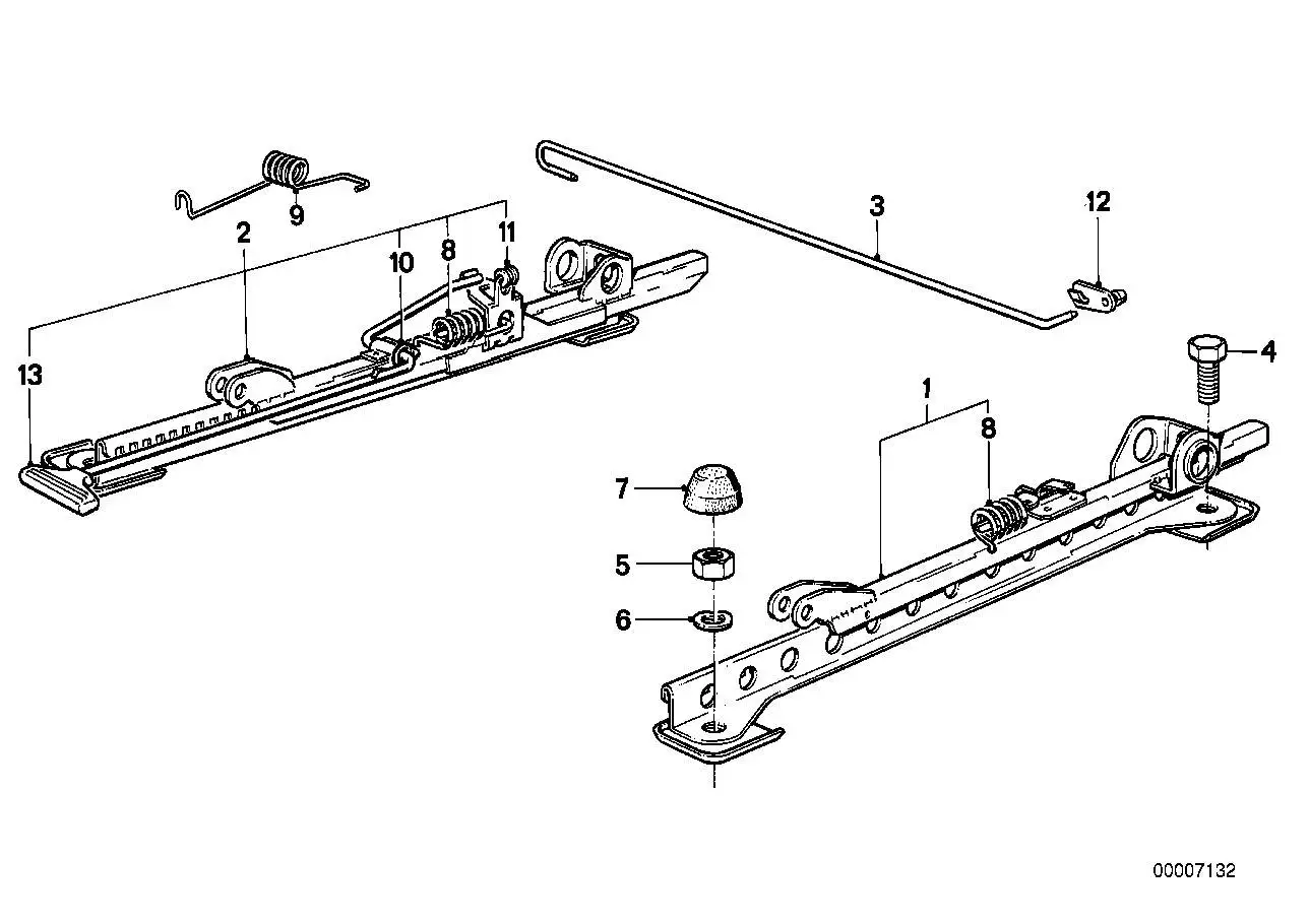 BMW Klammer E12 E23 E24 E28 E30 E32 E34 52101903871 - Z1, 5er, 6e