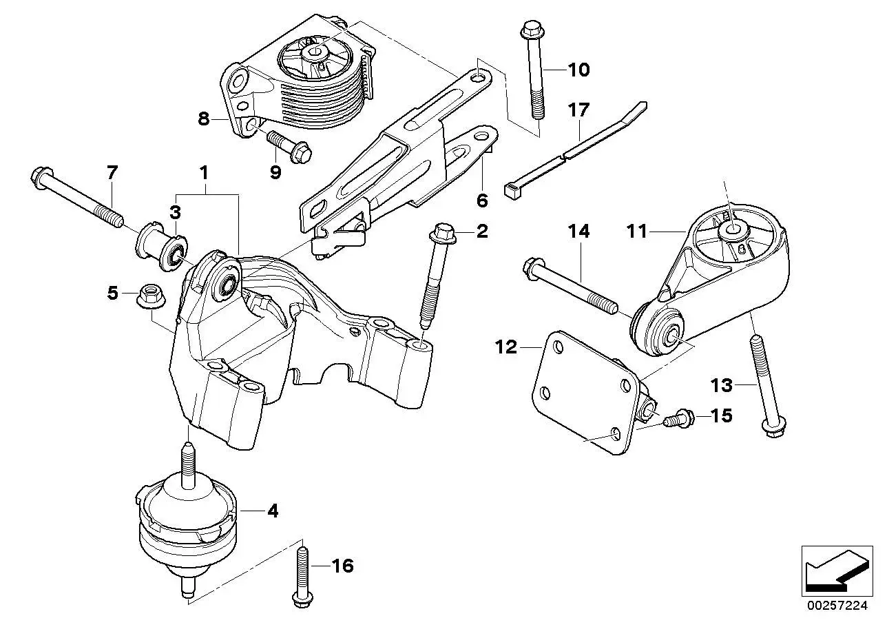 BMW Motorlager R50 R53 22116760448 - MINI R50, MINI R53