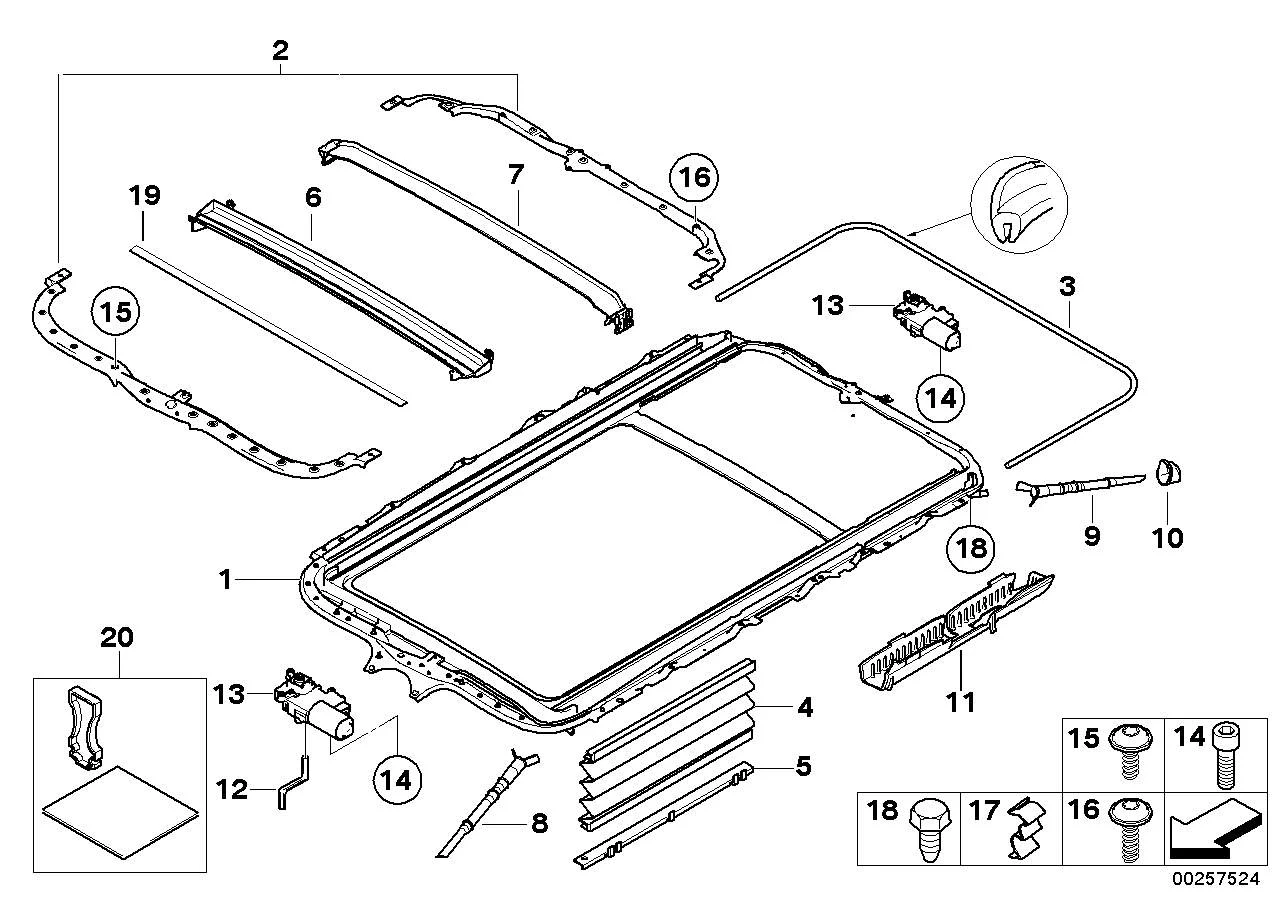 BMW Dichtung umlaufend E53 E61 E70 E83 E84 E91 F07 F11 F15 F25 F31 F34 F85 G12 G21 G28 G31 G32 54107430946