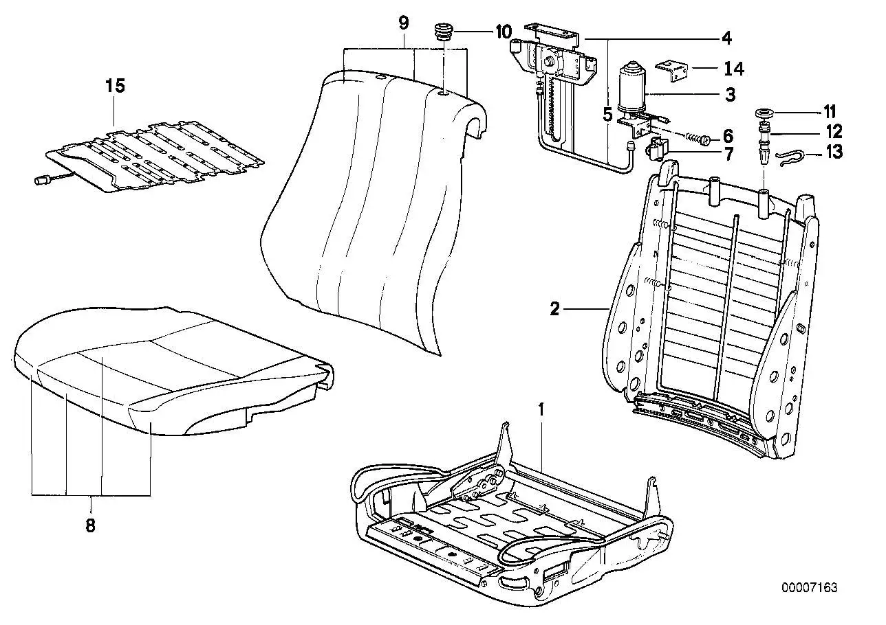 BMW Auflage Sitz vorne E32 E34 52108101803