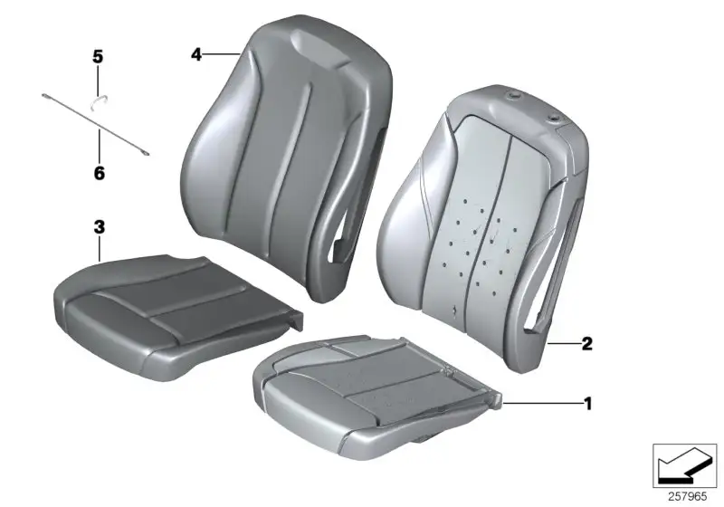 BMW Bezug Basis Sitz Leder 52107943216 - Bildposition 03