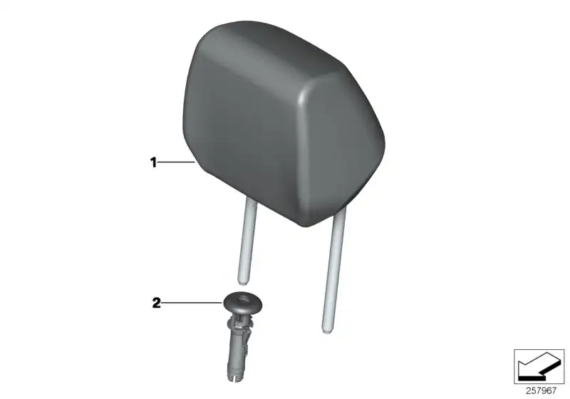 BMW Kopfstütze Stoff 52105A028D2 - Bildposition 01