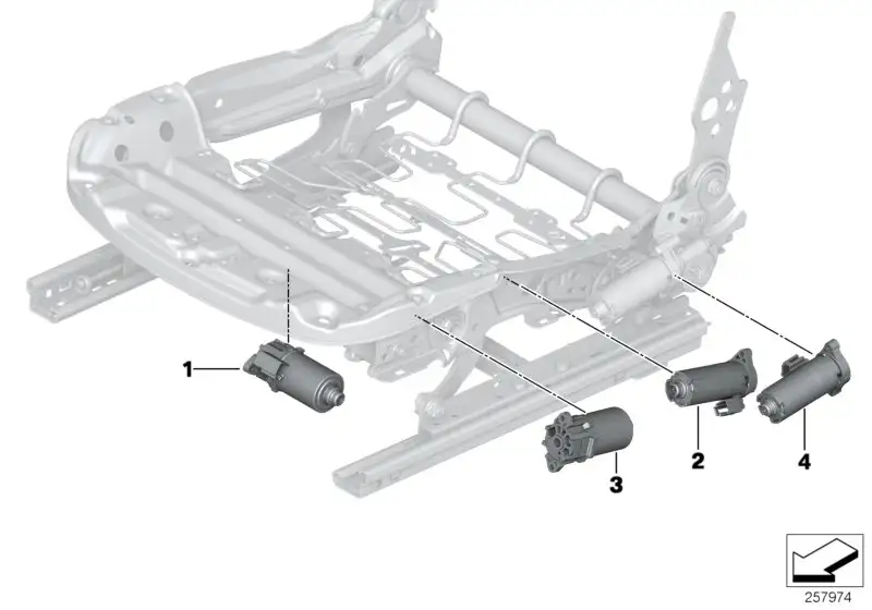 BMW Motor Sitzlängsverstellung F20 F30 F31 F34 F36 F80 I15 521073