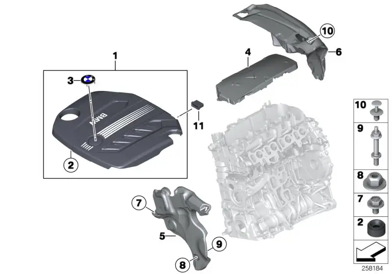 BMW Sechskantmutter E65 E66 E70 E71 E81 E82 E87 E88 E90 E91 E92 E