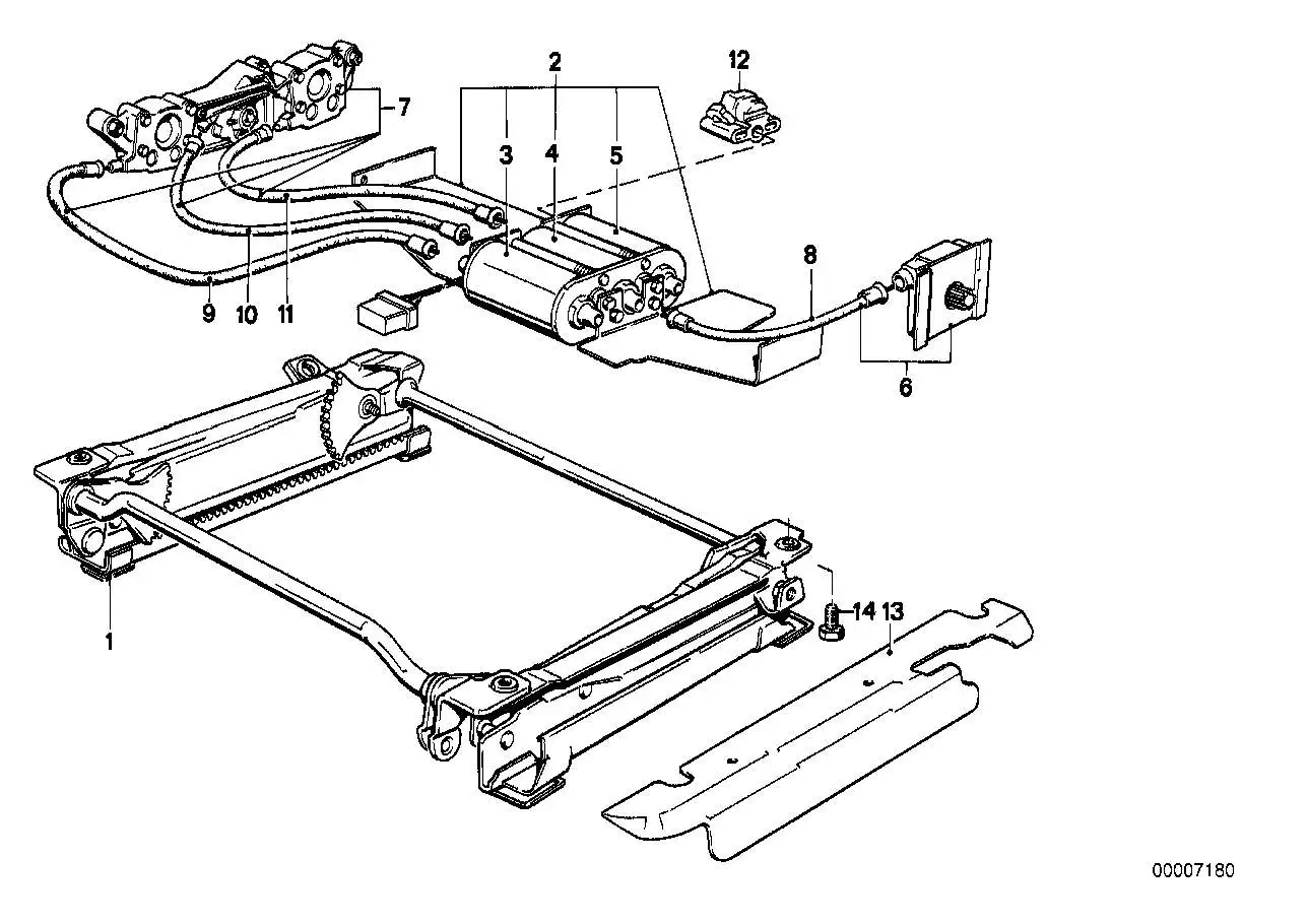BMW Stellantrieb Längsverstellung E23 E24 E28 52101371906