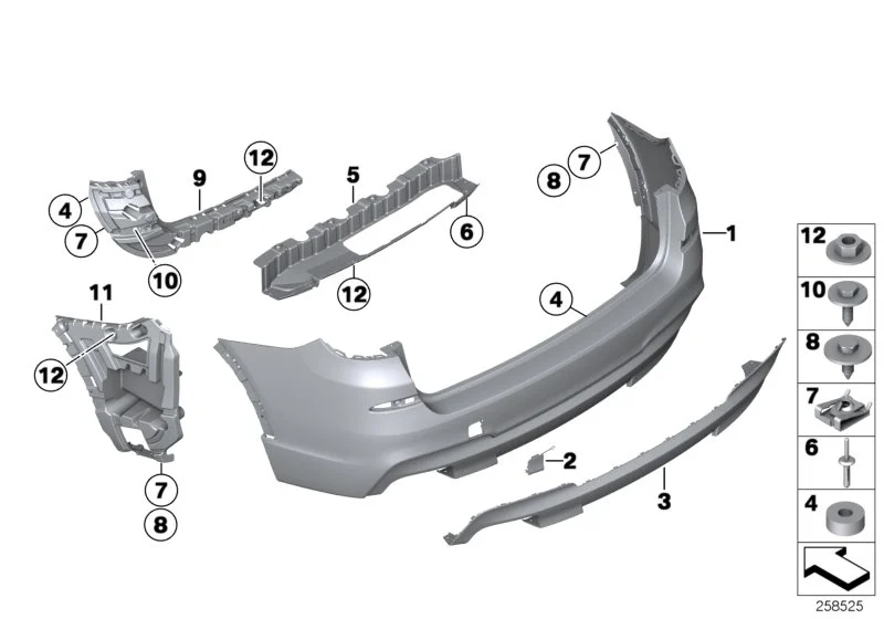 BMW Satz Blende Abschleppöse F25 51128052112