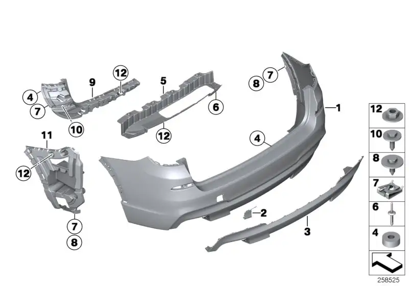 BMW Satz Blende Abschleppöse F25 51128052112 - X3 F25