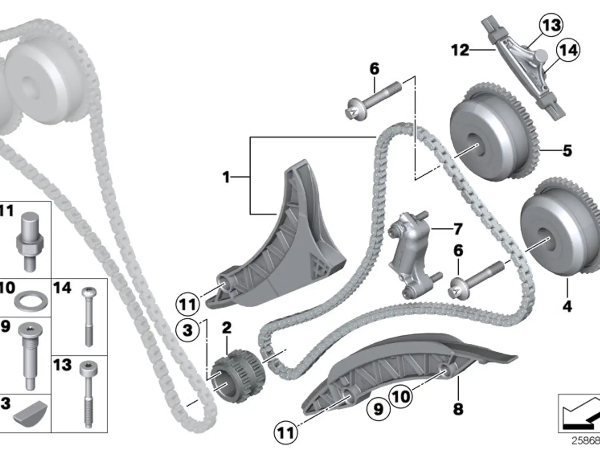 BMW Führungsschiene F01 F02 F06 F07 F10 F11 F12 F13 F15 F16 F85 F86 F90 F91 F92 F93 F95 F96 G05 G06 G07 G11 G12 G14 G15 G16 G30 11317594899
