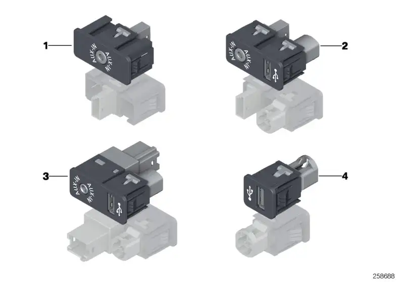 BMW AUX-IN Anschluss F20 F21 F22 F23 F30 F31 F32 F33 F34 F36 F48