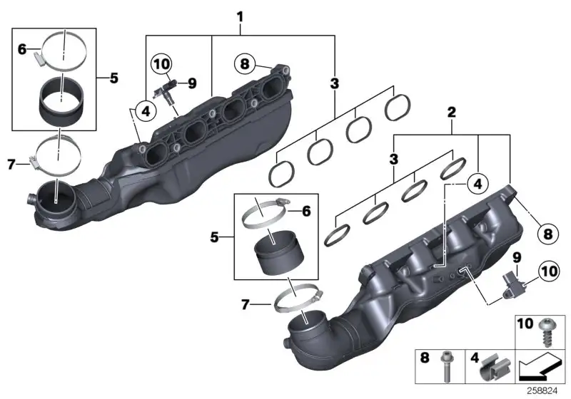 BMW Sauganlage F06 F10 F12 F13 11617843274