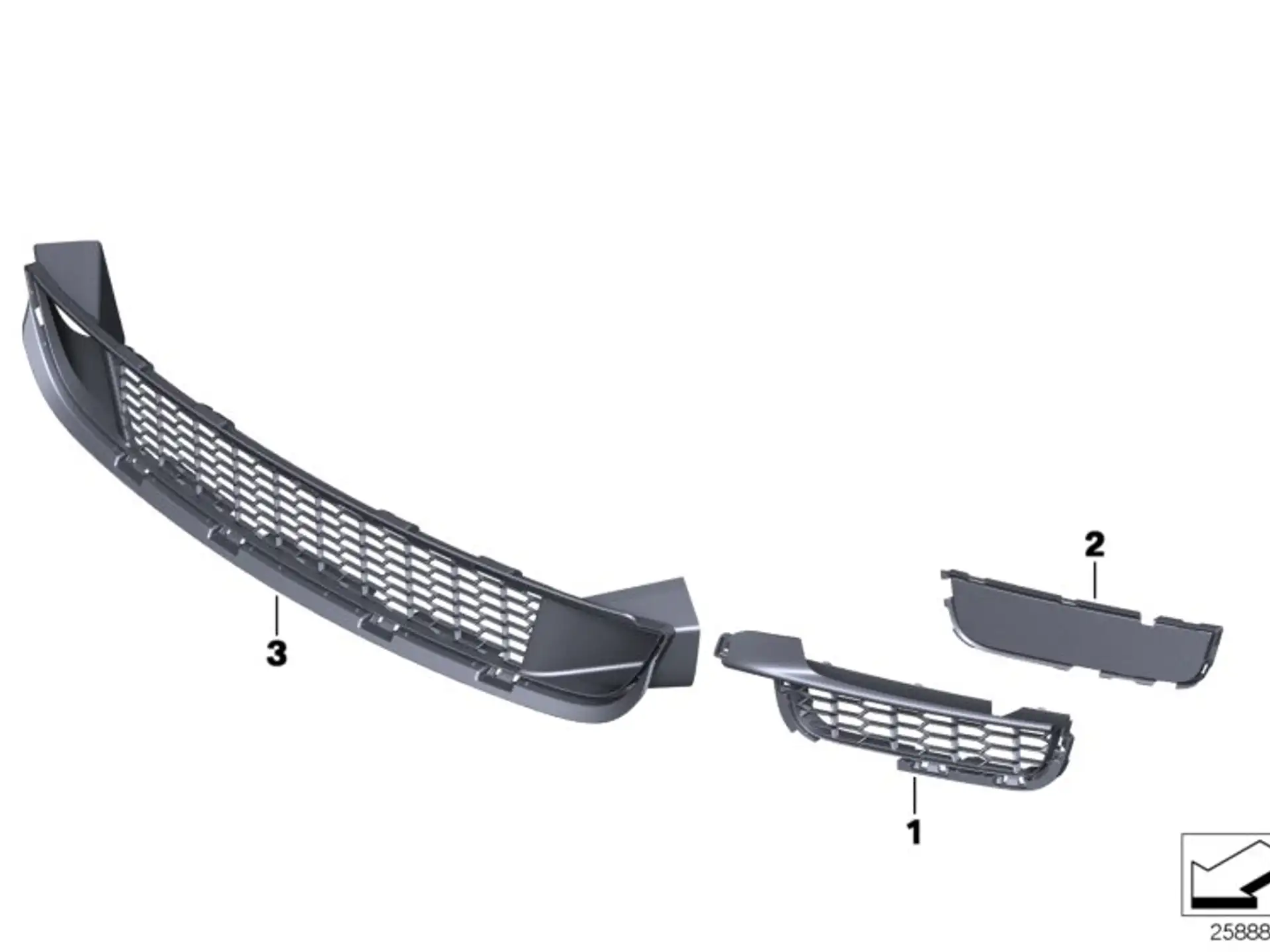 BMW Gitter Lufteinlass rechts F06 F12 F13 51118050348