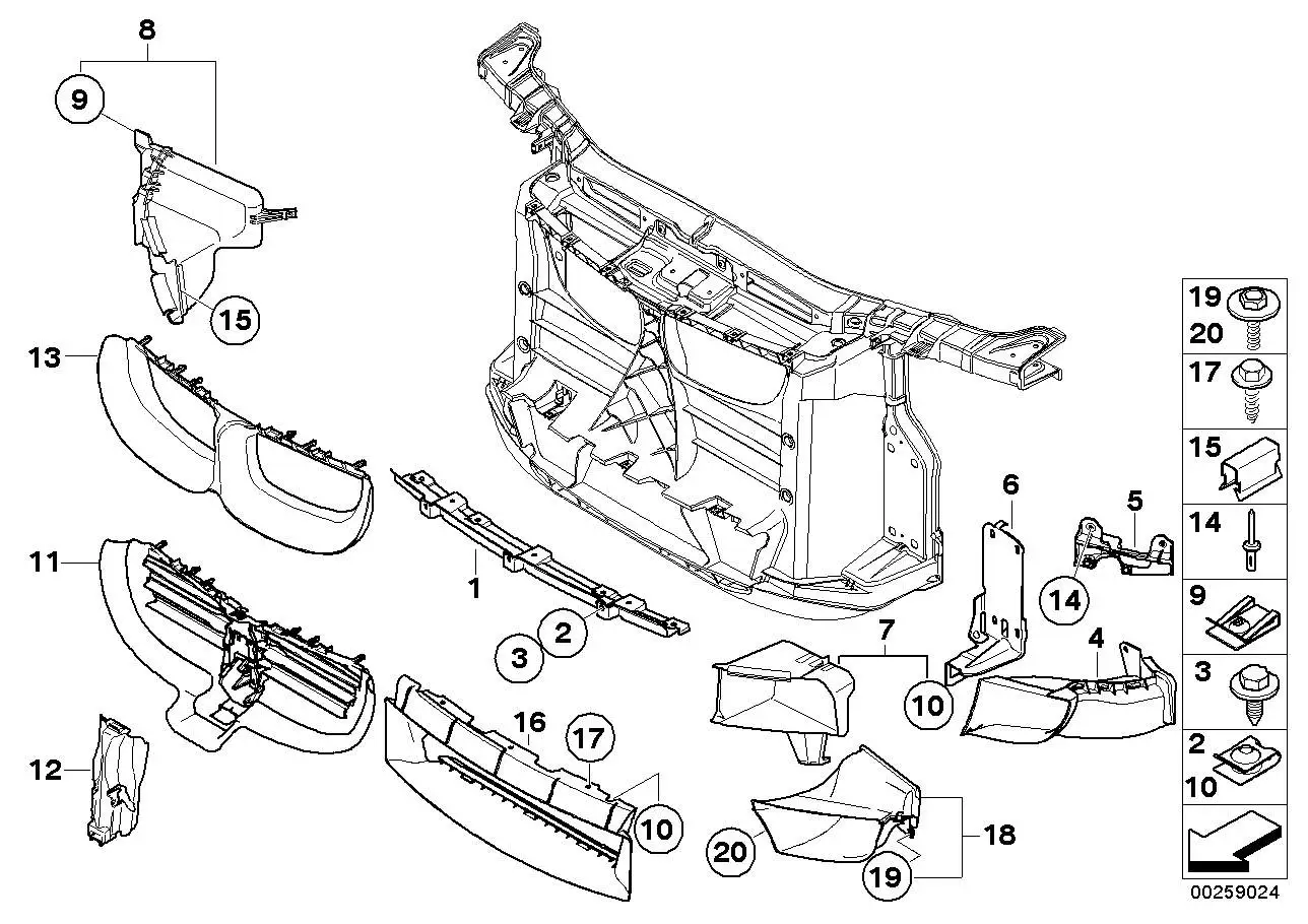 BMW Klammer E31 E32 E34 E36 E46 E65 E66 E82 I01 51121946136 - 1er