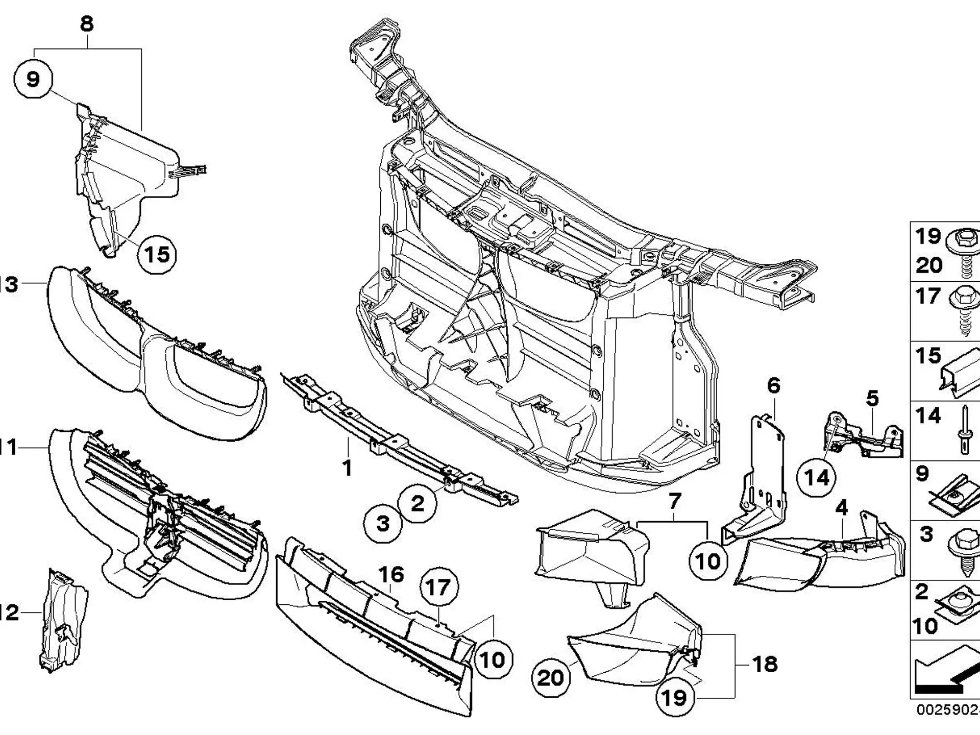 BMW Luftführung oben E81 E82 E87 E88 51747189263