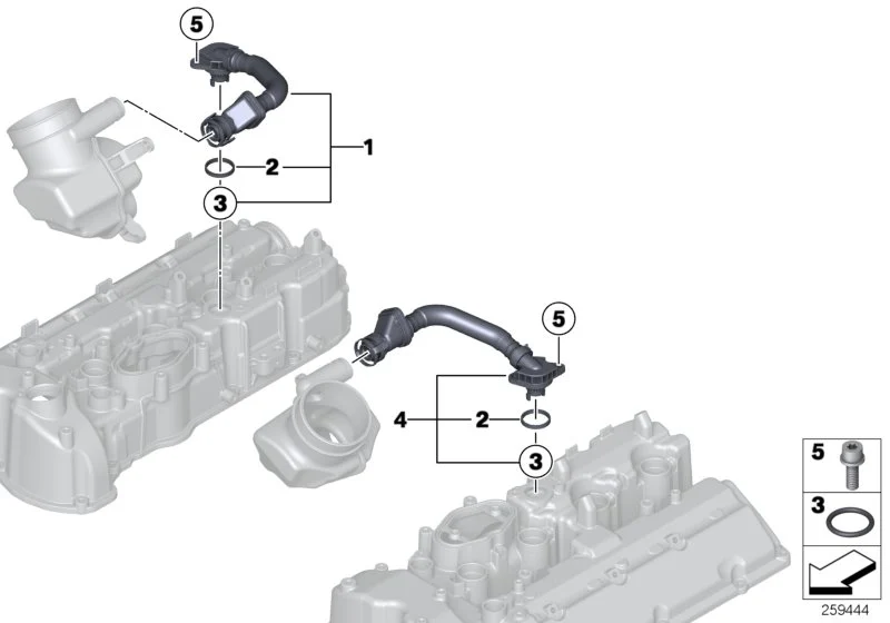 BMW Entlüftungsleitung Motor F85 F86 11157848340