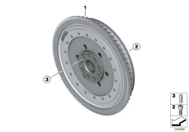 BMW Zweimassenschwungrad F06 F10 F12 F13 21212283824 - Bildpositi