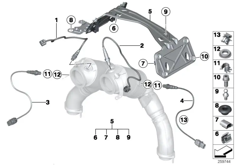 BMW Kabelklemme E52 E60 E61 E63 E64 E65 E66 E70 E71 E81 E82 E84 E