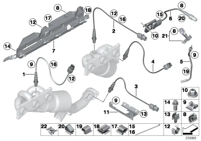 BMW Lambda-Regelsonde E60 E61 E63 E64 E65 E66 E81 E82 E85 E86 E87