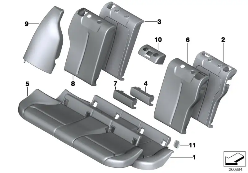 BMW Bezug Sitz Kunstleder 52207326556 - Bildposition 05