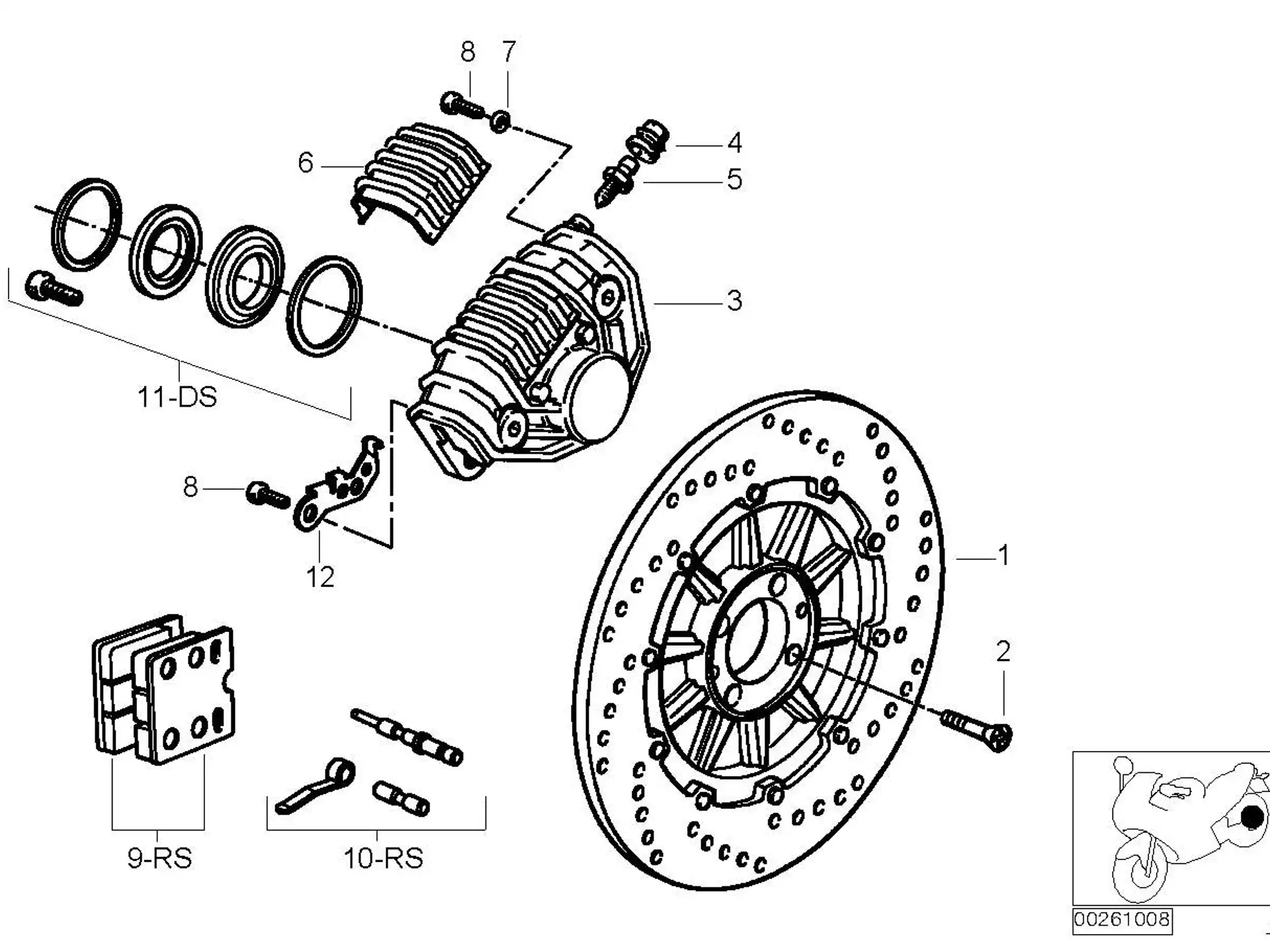 BMW Dichtungssatz Bremssattel 34112310493